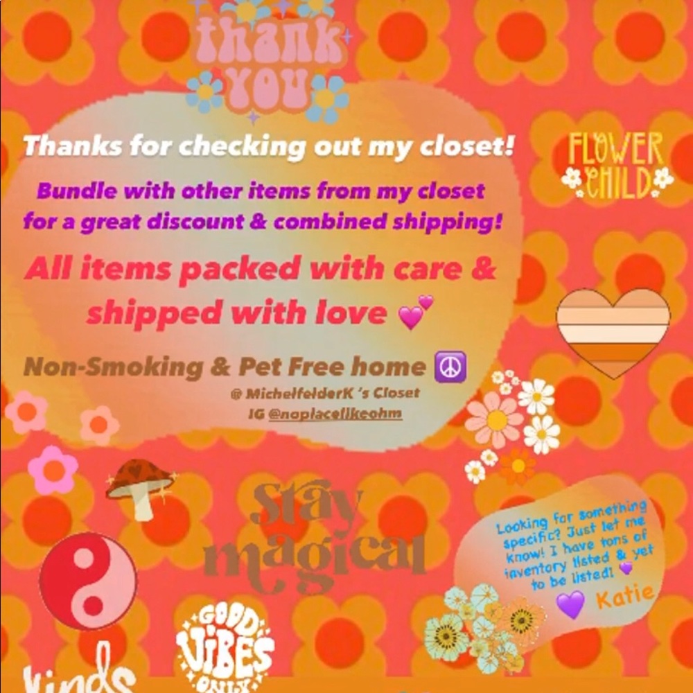 ☮️ Come to My Closet for Great Deals! 🌸
